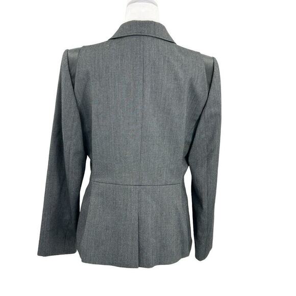 Tahari Arthur S Levine Gray Black Jacket Size 8 Petite Women Lined Blazer - Picture 16 of 16